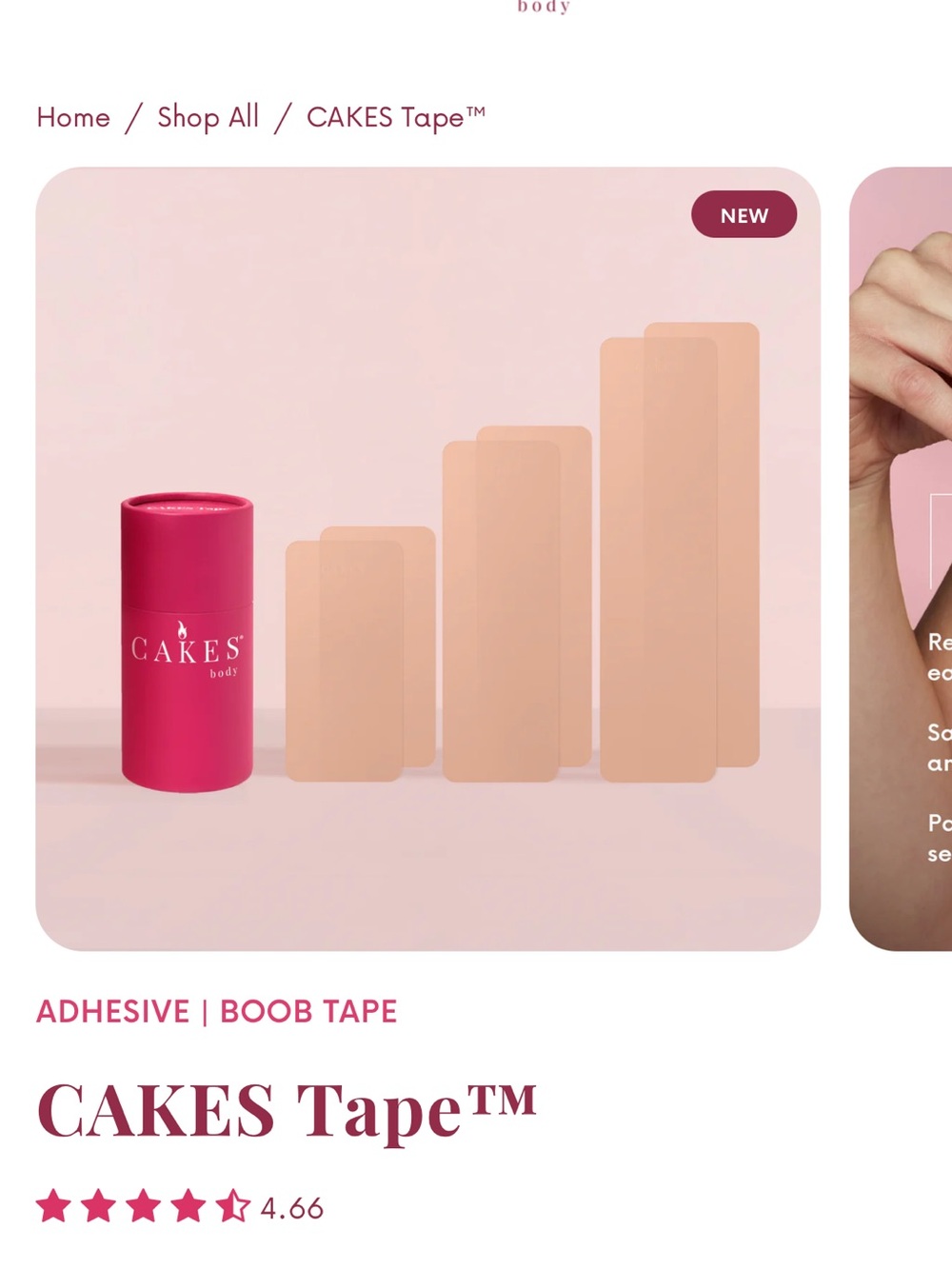 Cake Adhesive Boob Tape Set in Pink and Nude